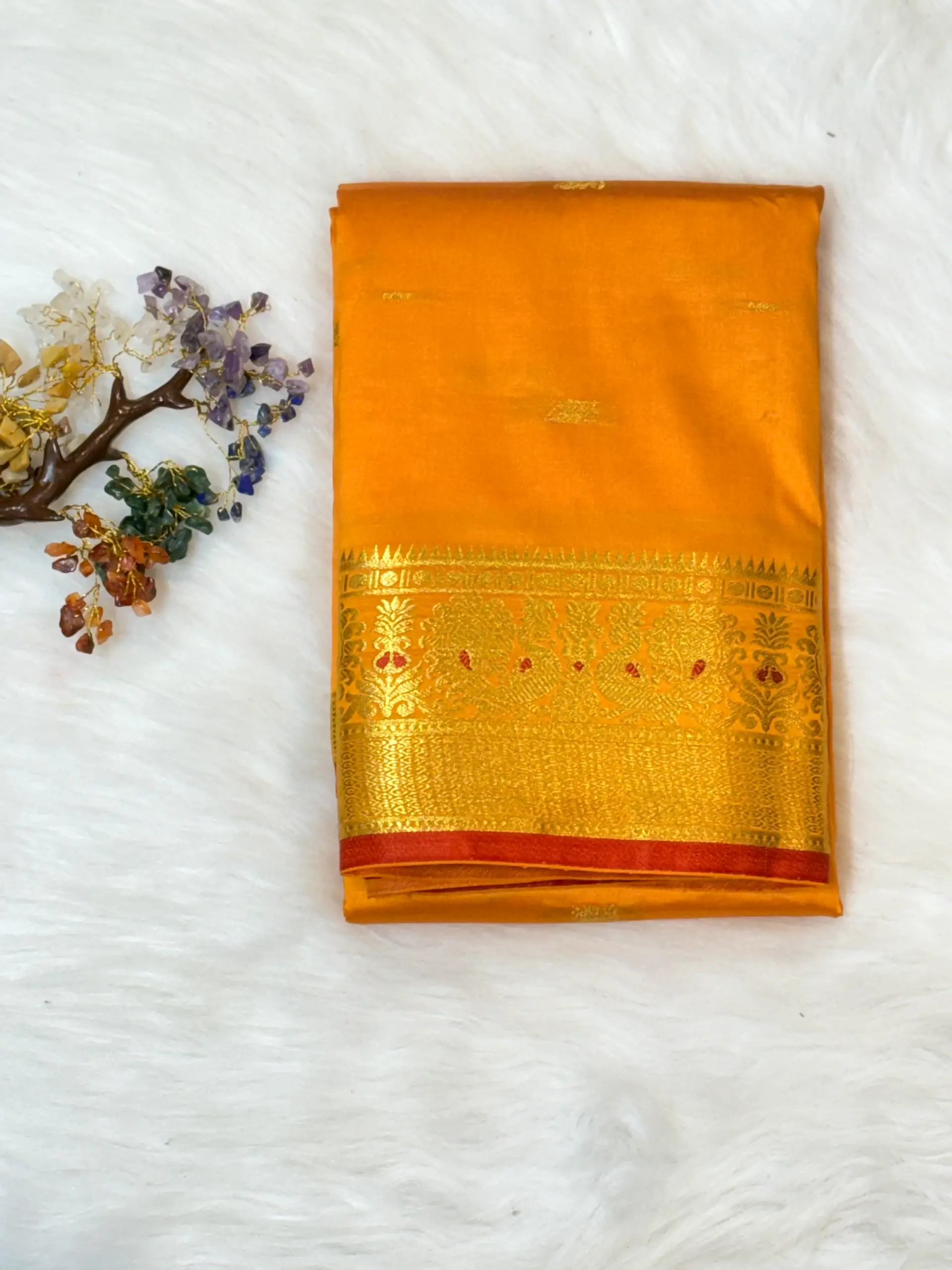Haldi Yellow & Rani Pink Traditional Banarasi Saree with Rich Zari Work, view 2