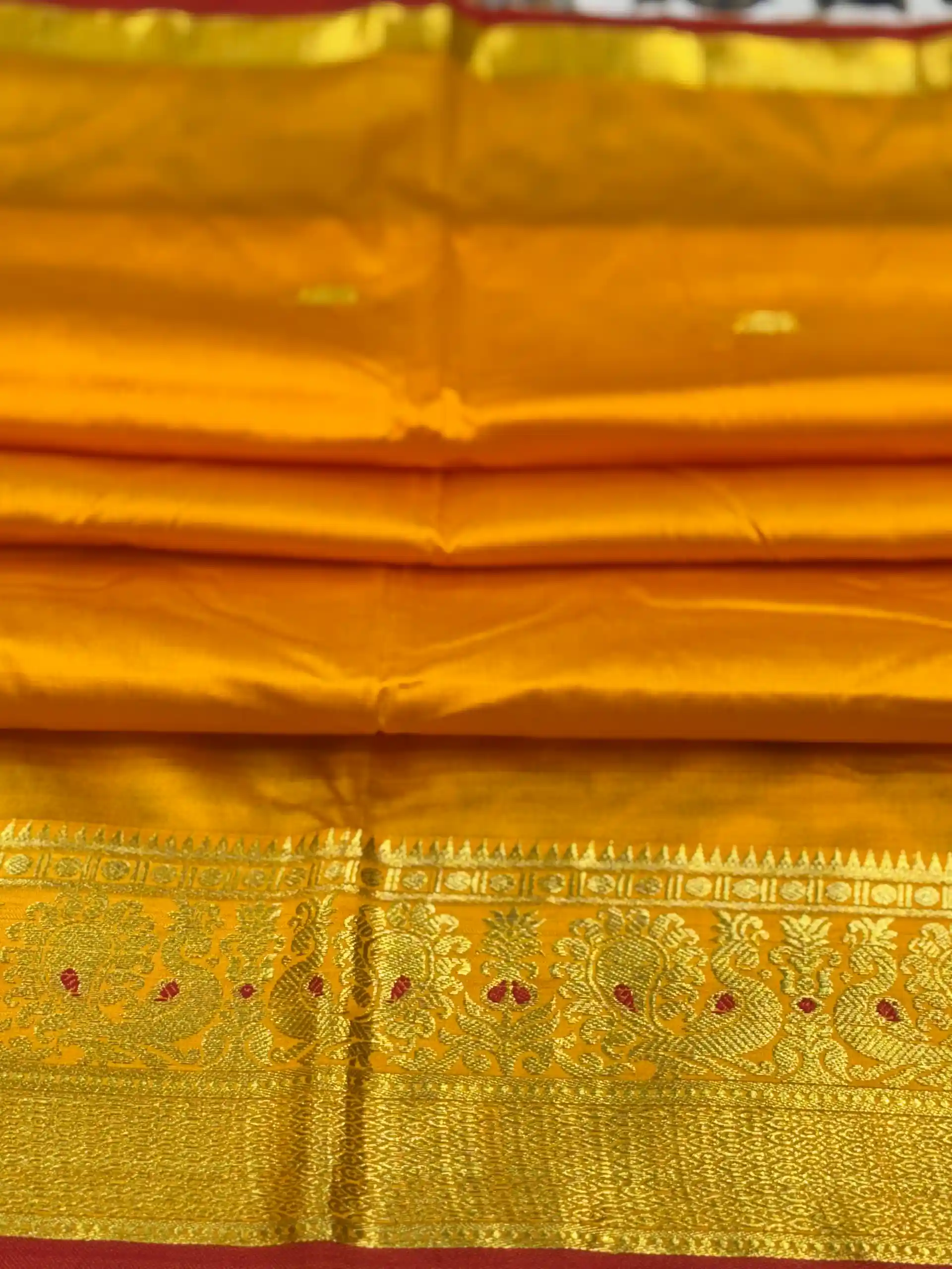 Haldi Yellow & Rani Pink Traditional Banarasi Saree with Rich Zari Work, view 4