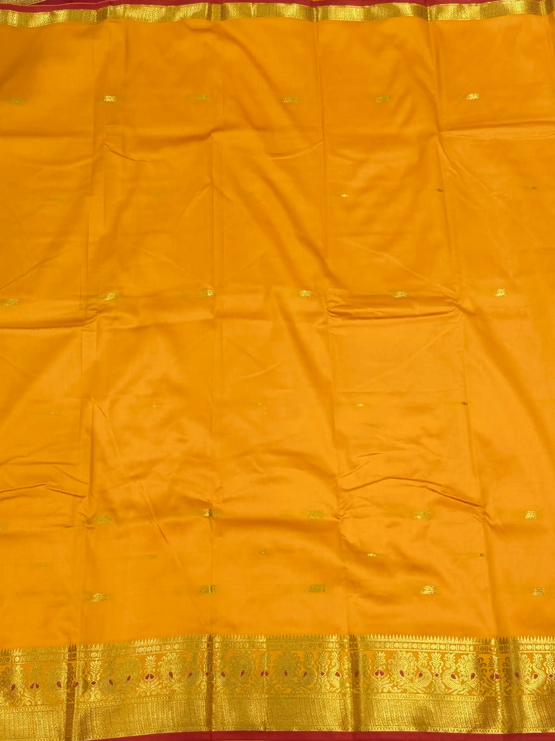 Haldi Yellow & Rani Pink Traditional Banarasi Saree with Rich Zari Work, view 5